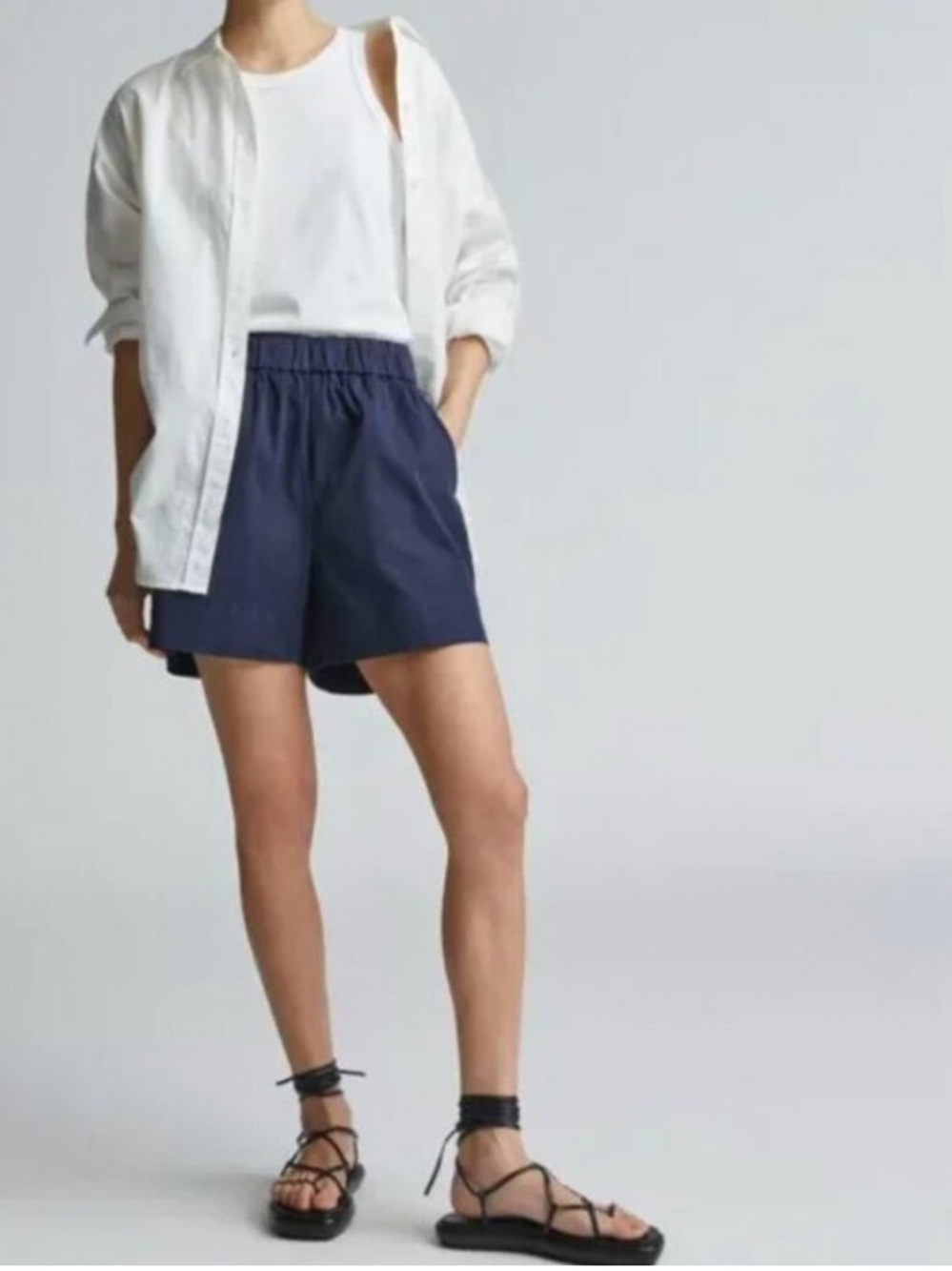 Everlane 💮 organic easy pull on shorts xl